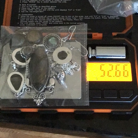 Sterling Silver Labradorite Necklace/Earrings set New 18” - Picture 11 of 11